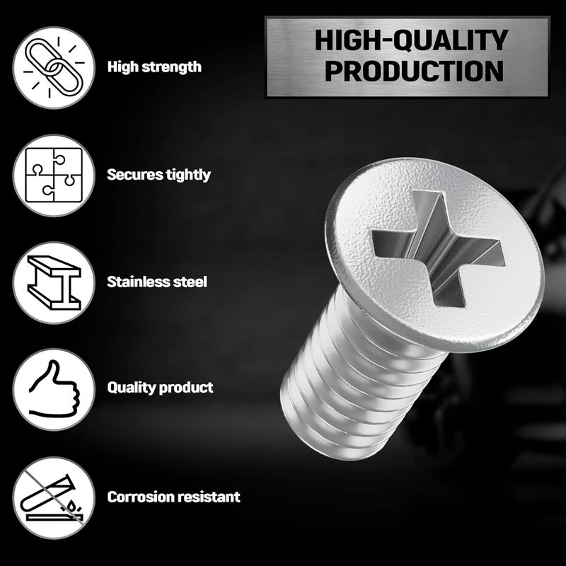 AUTOMAJOR 8pcs Screw Rotor Brake Disc Retaining 93600-06014-0H - Set is Best Replacement for Honda, Acura, Hyundai, Kia, Mazda - Front and Rear Stainless Steel Retaining Screws by - Image 2